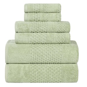 Zero Twist Waffle Textured Cotton Medium Weight Towel Set by Blue Nile Mills - 1 of 4