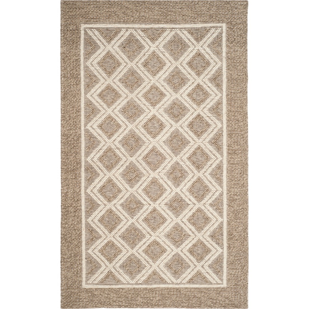 3'x5' Teresita Geometric Woven Rug Beige/Ivory - Safavieh