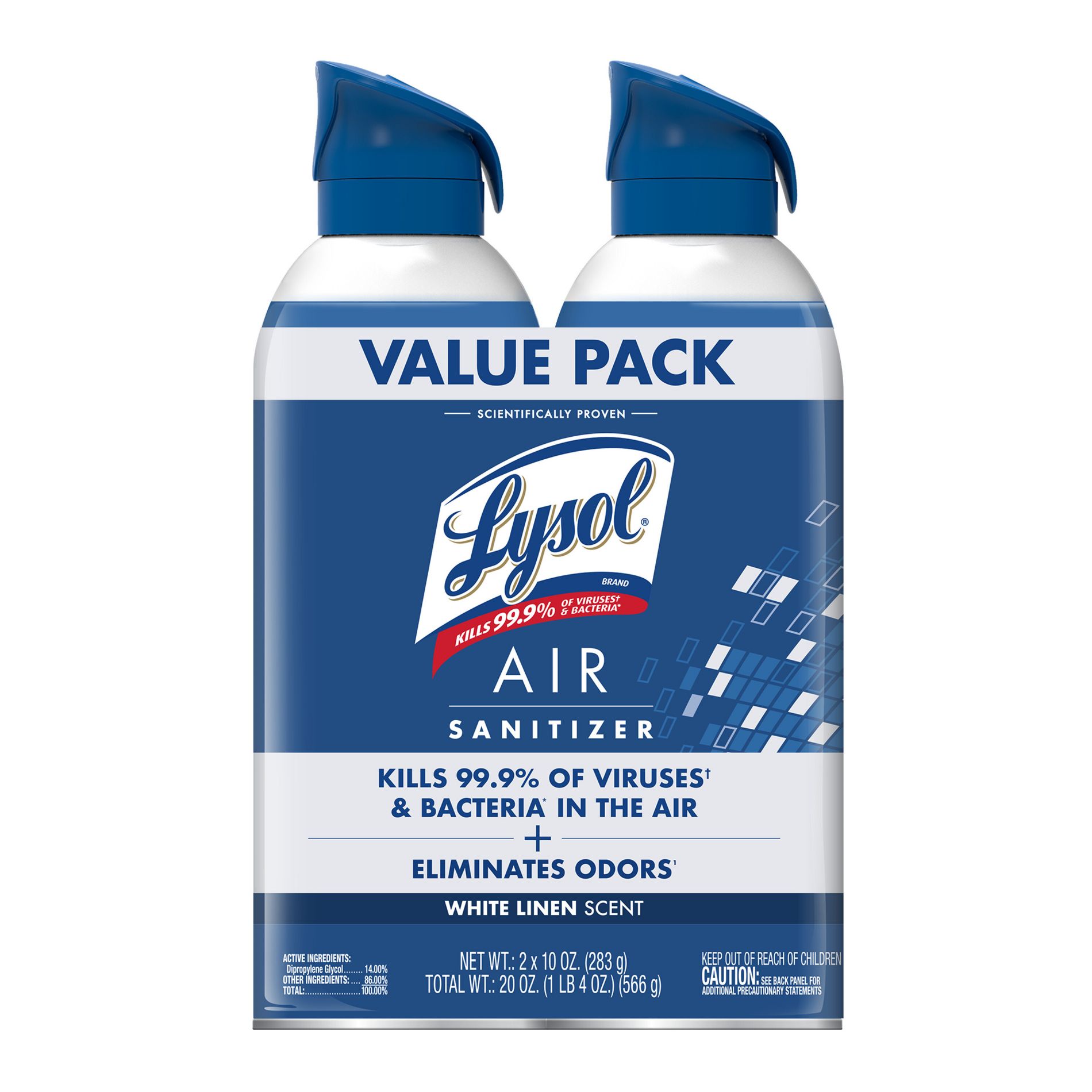 Lysol Air Sanitizer Spray - White Linen - 10oz/2ct