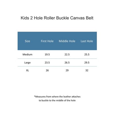 CTM Kids 2 Hole Roller Buckle Canvas Belt - image 4