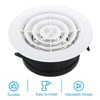 Unique Bargains ABS Plastic Adjustable Round With Screen Bathroom Air Vent Cover 2 Pcs - 3 of 4
