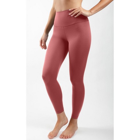 Yogalicious - Women's Carbon Lux High Waist Elastic Free 7/8 Ankle Legging  - Terracotta - Large : Target