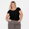 Women's Short Sleeve Boatneck Synthetic T-Shirt - Wild Fable™ - 2 of 3