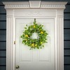 22" Artificial Woven Branch Base Spring Wreath with Lemons, Flowers and Leafy Greens - National Tree Company - 2 of 3