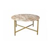 32" Marble Nesting Coffee Table with Golden Metal Frame, Elegant Low-Profile Modern Design for Living Room, Lounge, or Office - 3 of 4