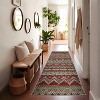 Washable Vintage Boho Striped Area Rug - Non-Slip Non-Shedding Stain Resistant Low Pile Soft Carpet for Living Room Bedroom Home Office - 2 of 4