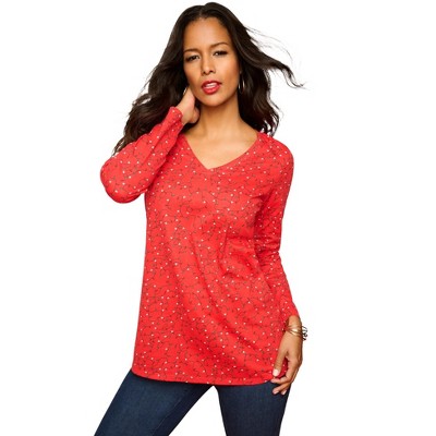 Roaman's Ultimate Long Sleeve V Neck Tee