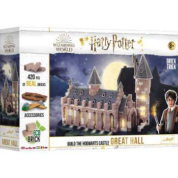 Trefl HarryPotter Brick Tricks The Great Hall Jigsaw Puzzle - 420pc: Hogwarts Castle, Creative Building Set, Ages 8+