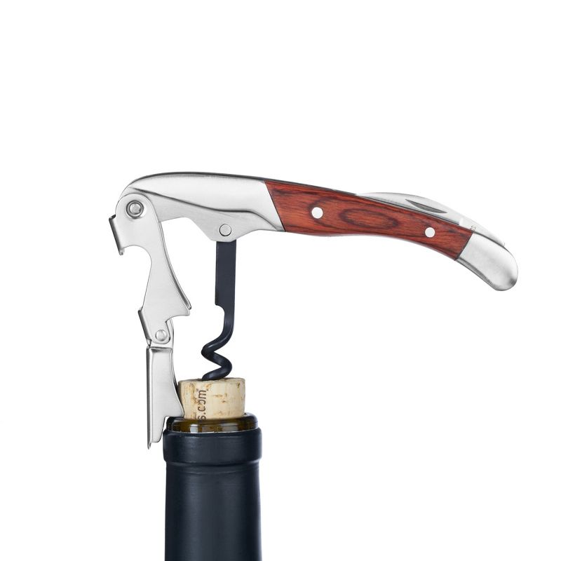 Spruce Double Hinge Corkscrew by True, Brown Finish, 2 of 9