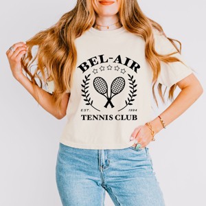Simply Sage Market Bel Air Tennis Club Boxy Crop Top - XL - Ivory - 1 of 4