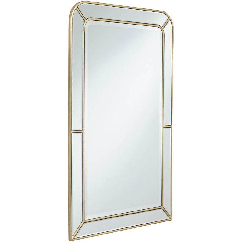 Possini Euro Design Rectangular Vanity Wall Mirror Modern Glam Beveled Edge Shiny Silver Leaf Frame 26" Wide for Bathroom Bedroom Living Family Room, 5 of 8