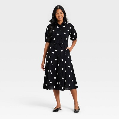 Women's Midi Button-Down Shirtdress - A New Day