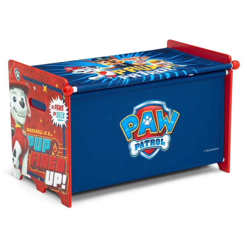 Delta Children PAW Patrol Toy Box with Retractable Fabric Top - Blue, 1 of 11