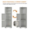 NicBex Tall Corner Cabinet with Doors,Bathroom Cabinet with Adjustable Shelves,Freestanding Storage Cabinet with MDF Board for Bath/Living Room - 4 of 4