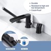 WOWOW Single-Handle Deck-Mount Roman Tub Faucet with Hand Shower in Brushed Nickel - 2 of 4
