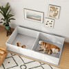 PawHut Whelping Box for Dogs and Puppies, Dog Whelping Box with Washable Waterproof Pee Pad & Adjustable Door for Medium Dogs - 2 of 4