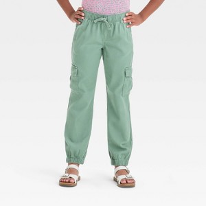 Girls' Woven Cargo Jogger Pants - Cat & Jack™ - 1 of 3