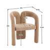 Grungis Set of 2 Modern Accent Chair,24'' W Teddy Barrel Side Chairs,Upholstered Armchair for Bedroom,Reading Room - 3 of 4