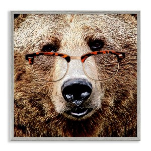 Stupell Industries Grizzly Bear with Glasses, 12" x 12" - 1 of 4