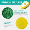 Dishwand Handle with Heavy Duty Sponge Refills, Non-Scratch Dishwashing Brush with Soap Control Dispenser for Kitchen Cleaning - 4 of 4