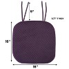 Honeycomb Memory Foam Non-Slip 16" x 16" Chair Cushion Pad with Ties by Sweet Home Collection® - 3 of 4
