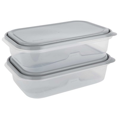 3 Pack - Half Gallon Large Clear Empty Plastic Storage Jars with Lids -  Square Food Grade Air