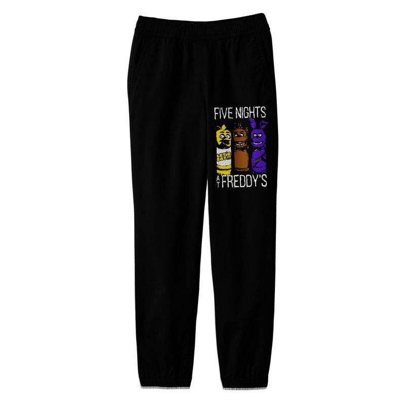 Five Nights at Freddy's Character Group Youth Black Drawstring Sweats, 1 of 2