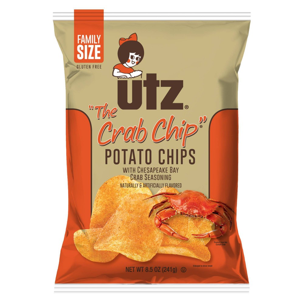 Utz The Crab Chip Potato Chips - 7.75oz