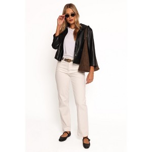 Petal and Pup Evora Faux Leather Button Front Jacket - 1 of 4