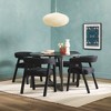 Saracina Home 5pc Round Dining Table Set with Fully Upholstered Solid Wood Chairs - 2 of 4