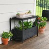 Raised Two Tier Plant Stand with Two Interchangeable Shelves, Great Indoors or Outdoors for Plants or Other Storage - 4 of 4