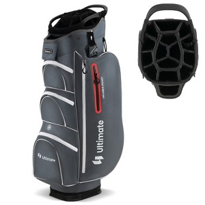 Tangkula 15-Way Golf Cart Bag Golf Club Bag with 15 Ways Organizer Divider Top 7 Zippered Pockets Cooler Bag Umbrella Holder Rain Hood Black + Yellow/ Grey + Green/ Grey + Red - 1 of 4
