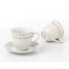 Tea/Coffe Set-Service for 4 Silver Floral Design - 2 of 4