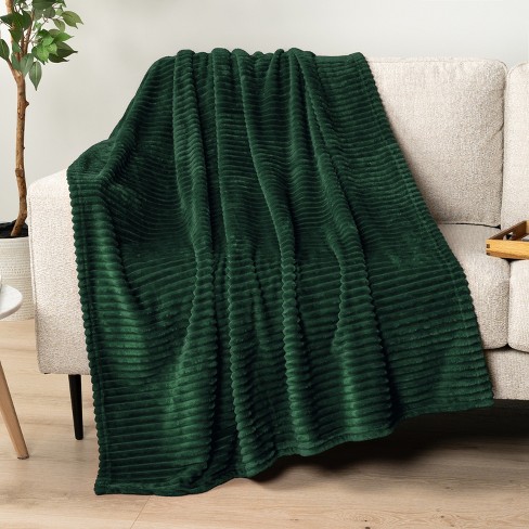 PAVILIA Super Soft Fleece Flannel Ribbed Striped Throw Blanket, Luxury Fuzzy Plush Warm Cozy for Sofa Couch Bed - image 1 of 4