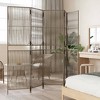 vidaXL Room Divider 5 Panels Gray Poly Rattan - 3 of 4