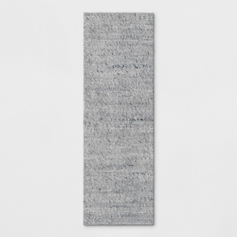 Chunky Knit Runner Rug in Natural Grey - 67x200cm - Ripley - Furniture123