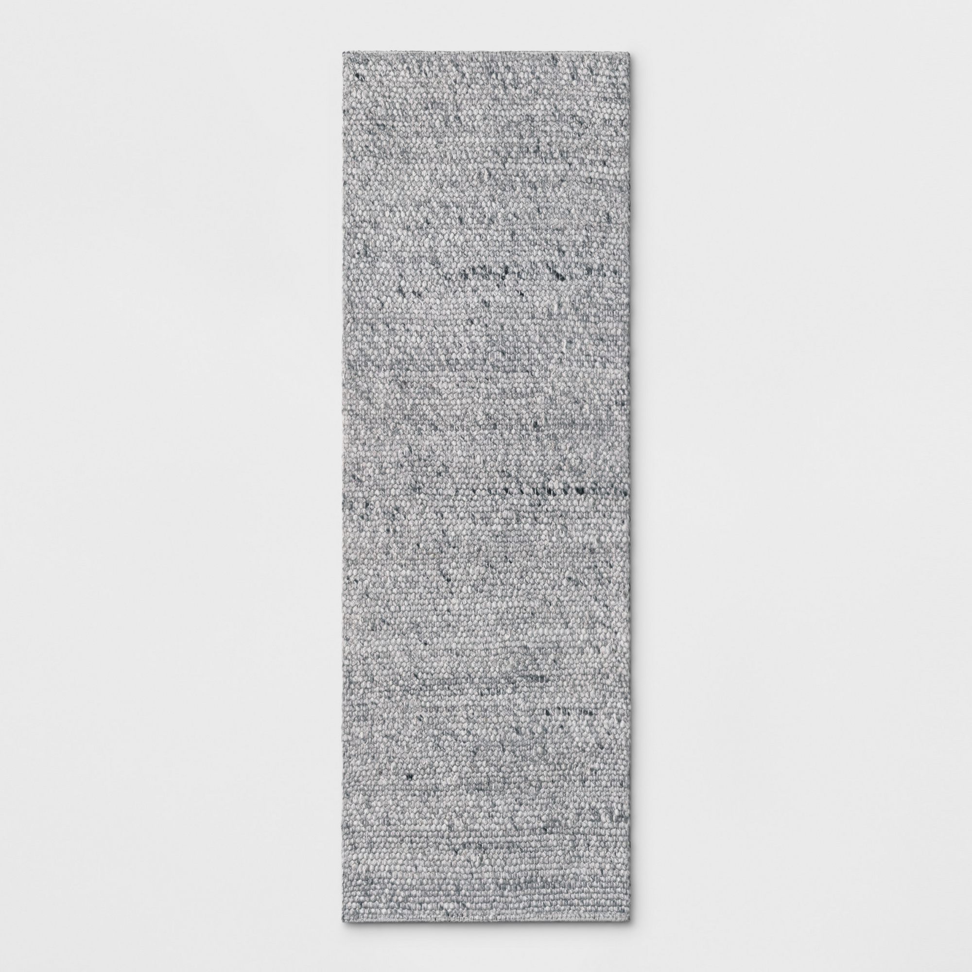 2'3"x7' Chunky Knit Wool Woven Rug Gray - Threshold™