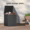 BI&SEA 28 Gallon Deck Box, Lockable Waterproof Outdoor Storage Box for Patio, Garden Tools, UV Resistant, Black - 2 of 4