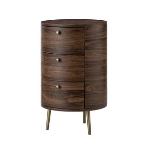 Maddalena 26'' Tall Drum 3- Drawer End Table Storage Cabinet|KARAT HOME - 1 of 4