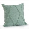 Set of Two  Diamond Cotton Throw Pillow With Fringe - 4 of 4
