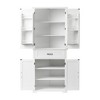 ACEPANO 72 in. H Multi-Storage Cabinet with Adjustable Shelves, Doors & Drawers-White - 4 of 4