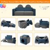 8-Piece Kids Modular Play Couch, Convertible Toddler Sofa Set with Removable Covers for Playroom or Nursery - 3 of 4