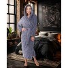 ADR Women's Robe, Plush Fleece Women's Bathrobe with Hood, Long Fluffy Fuzzy Bath Robe Pink Purple Plus Size - 2 of 4