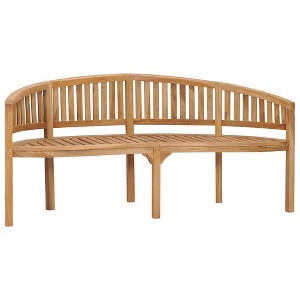 vidaXL Garden Bench Natural Teak Solid Teak Wood Large Durable - 70.9" - 1 of 4
