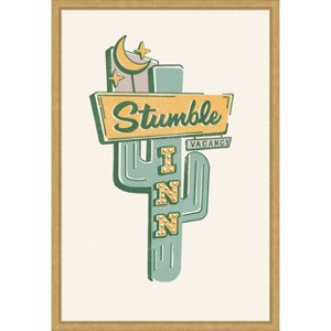 Amanti Art Stumble Inn Roadside Motel Art by The Whiskey Ginger Canvas Wall Art Print Framed - 1 of 4