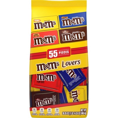 M&M's Variety Pack Fun Size Chocolate Candy Assortment - 55 Pcs