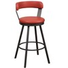 NicBex Set of 2 Bar Stools for Kitchen Island,Counter Bar Stools with Metal Base,Bar Chairs for Dining Rooms,Kitchens Islands,Gray/Red - 4 of 4