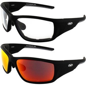 2 Pairs of Global Vision Eyewear Kinetic Safety Motorcycle Glasses - 1 of 4