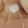 Unique Bargains Pearl Satin Rose Tie Choker Necklace 1 Pc - 2 of 4