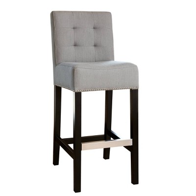 Pierre Linen Barstool Gray - Abbyson Living